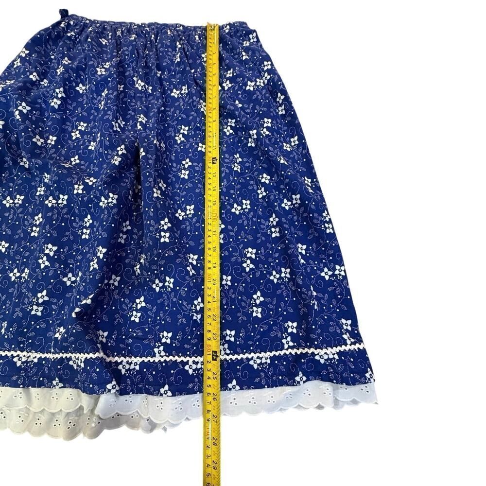 Vintage Cottagecore Prairie Midi Skirt Blue
Floral Eyelet Lace Trim Boho Medium - Picture 8 of 10